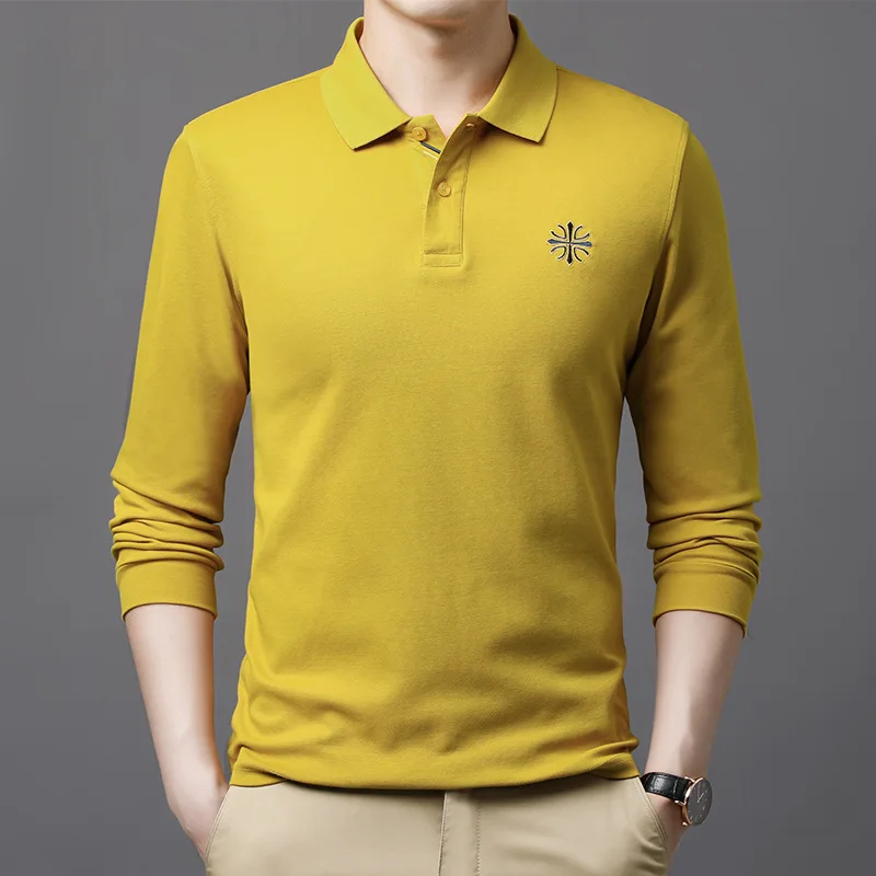 2022 autumn new men's business casual loose long-sleeved polo shirt with embroidery middle-aged men's polo shirt
2022 autumn new men's business casual loose long-sleeved polo shirt with embroidery middle-aged men's polo shirt