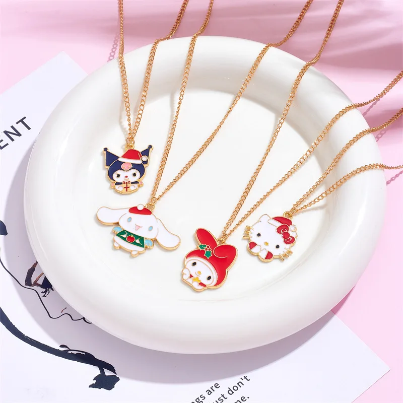 Sanrios Christmas Charm Necklace Anime Hello Kittys Kuromi Melody Cinnamoroll Necklace Alloy Pendant Women Neck Chain Jewelry
Sanrios Christmas Charm Necklace Anime Hello Kittys Kuromi Melody Cinnamoroll Necklace Alloy Pendant Women Neck Chain Jewelry