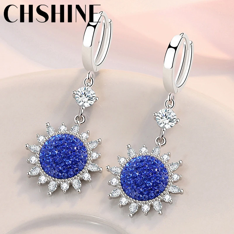 CHSHINE 925 Sterling Silver Sunflower Sapphire Earrings For Women Banquet Fashion Party Gift Jewelry
CHSHINE 925 Sterling Silver Sunflower Sapphire Earrings For Women Banquet Fashion Party Gift Jewelry