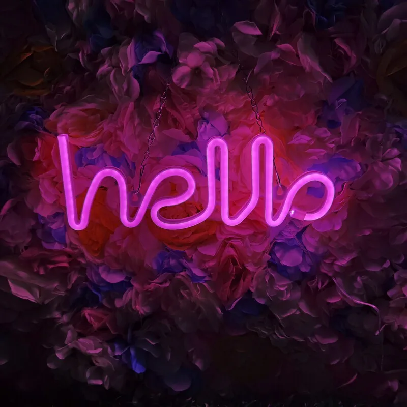 Neon Sign Hello Design Battery Powered Room Decor Pink Color Gift for Parties Wall Light for Wedding Event Good Vibes for Room
Neon Sign Hello Design Battery Powered Room Decor Pink Color Gift for Parties Wall Light for Wedding Event Good Vibes for Room