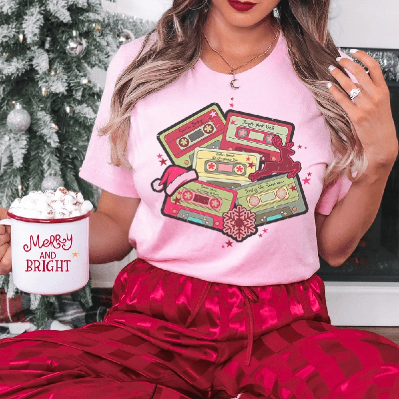 Rheaclot Christmas Cassettes Women's Round Neck Retro Vintage Cotton T-shirt 
Rheaclot Christmas Cassettes Women's Round Neck Retro Vintage Cotton T-shirt