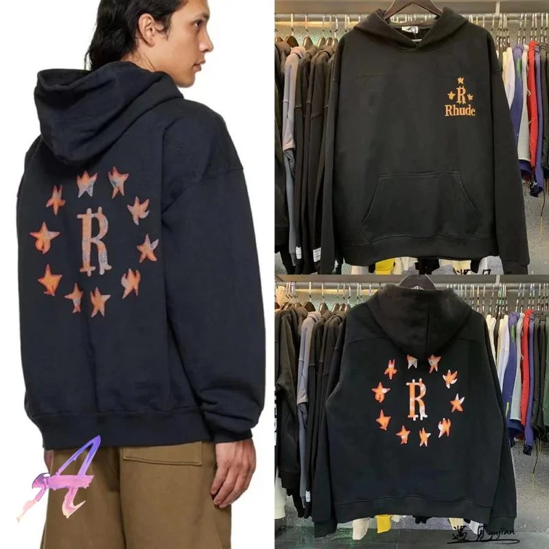 Черные толстовки с изображением ревеня, высококачественные мужские и женские толстовки с принтом Пентагона 
Черные толстовки с изображением ревеня, высококачественные мужские и женские толстовки с принтом Пентагона