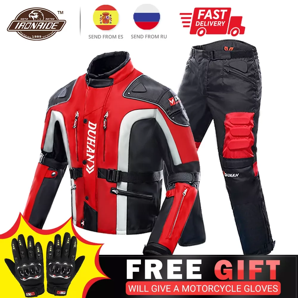DUHAN Autumn Winter Cold-proof Motorcycle Jacket Moto+Protector Motorcycle Pants Moto Suit Touring Clothing Protective Gear Set
DUHAN Autumn Winter Cold-proof Motorcycle Jacket Moto+Protector Motorcycle Pants Moto Suit Touring Clothing Protective Gear Set