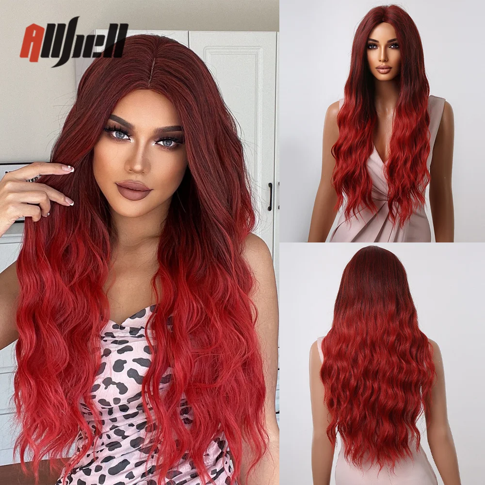 Long Curly Synthetic Wigs Ombre Dark Red Deep Wave Hair Wigs for Black Women Afro Cosplay Daily Natural Heat Resistant Fiber
Long Curly Synthetic Wigs Ombre Dark Red Deep Wave Hair Wigs for Black Women Afro Cosplay Daily Natural Heat Resistant Fiber