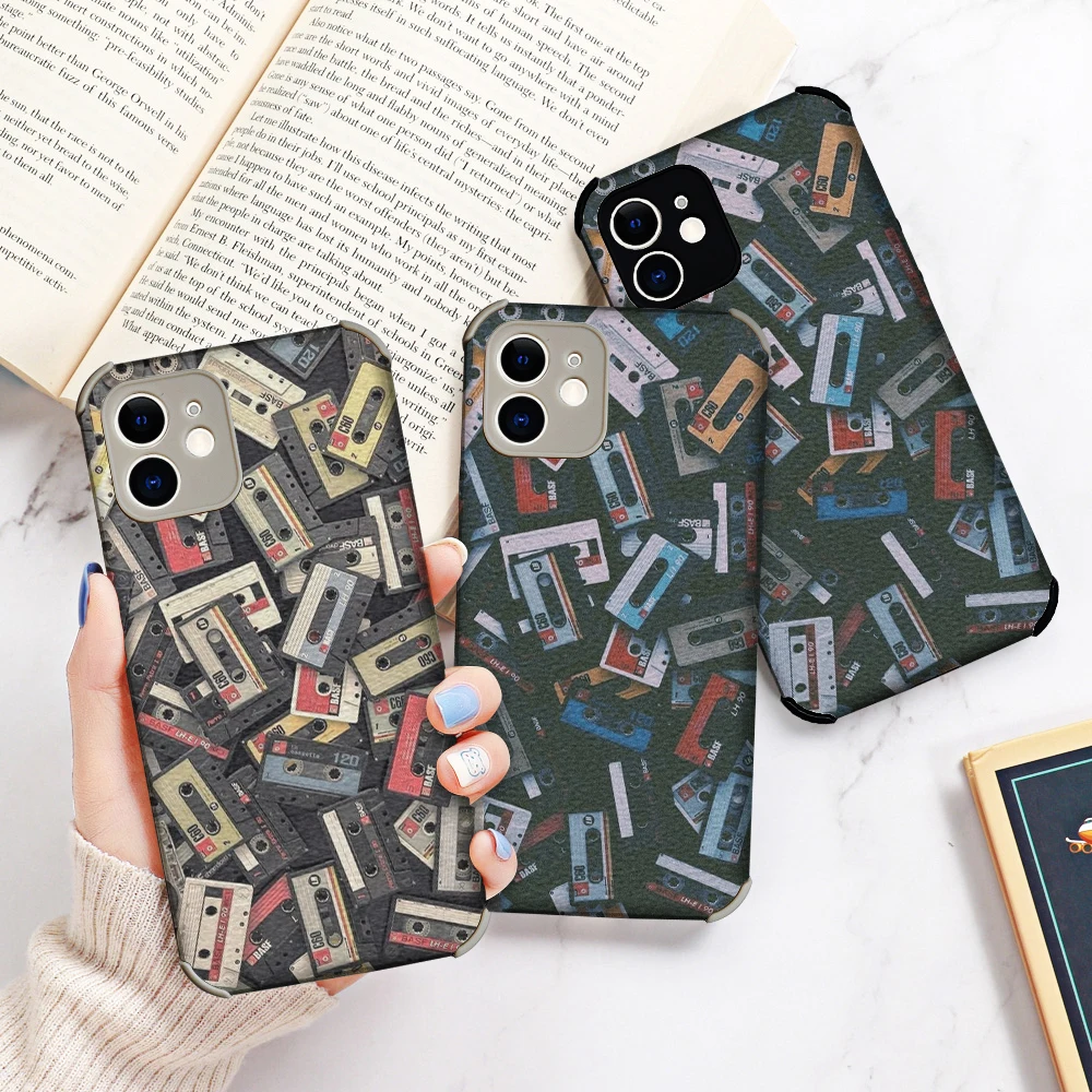 Vintage Cassette tape retro style Phone Case For IPhone13 12 11Pro Mini XR X XS Pro Max 7 8 Plus Lambskin Shockproof Soft Covers
Vintage Cassette tape retro style Phone Case For IPhone13 12 11Pro Mini XR X XS Pro Max 7 8 Plus Lambskin Shockproof Soft Covers