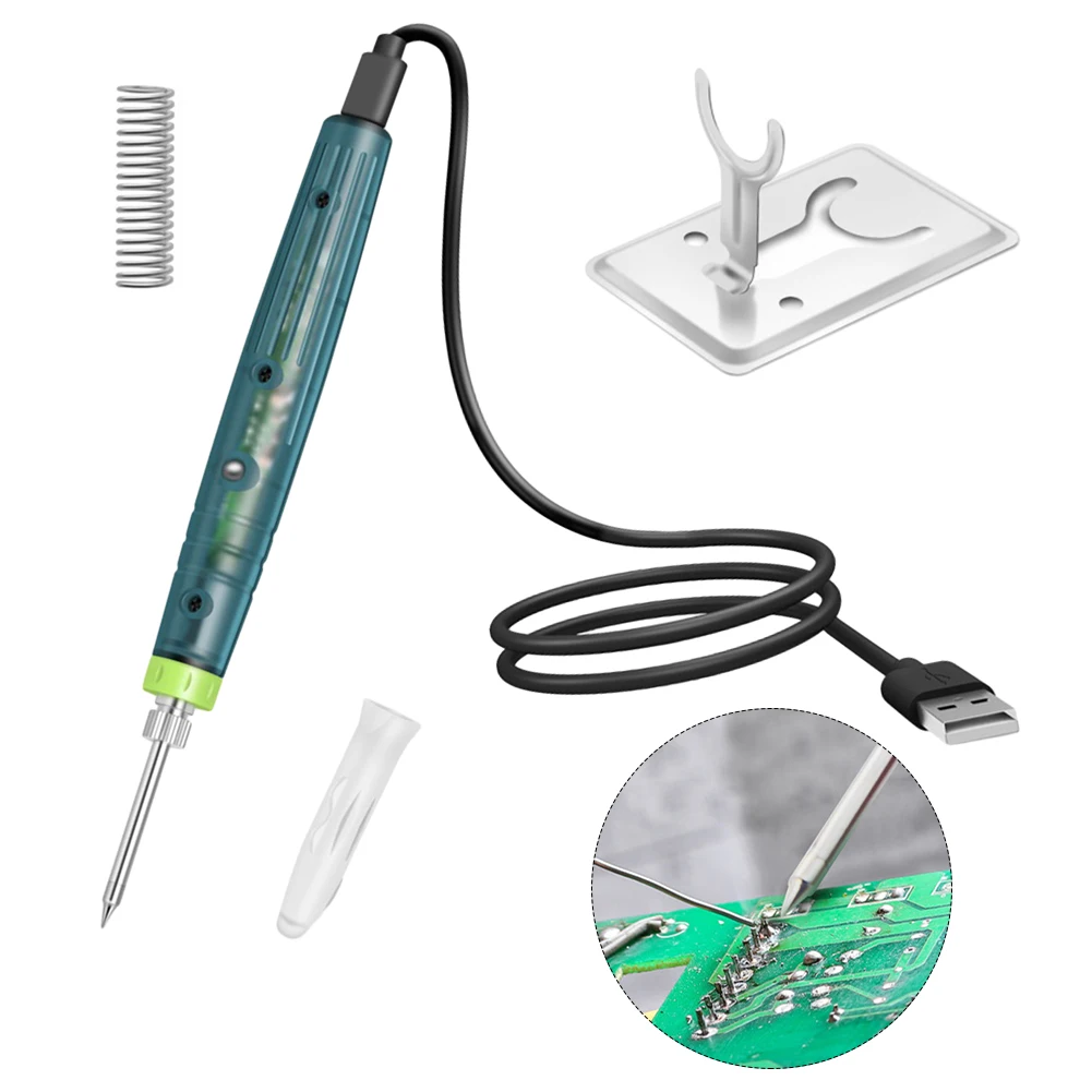 Portable USB Soldering Iron Electric Heating Tools Indicator Heating Tools Rework Indicator Light Handle Welding Gun Outdoor
Portable USB Soldering Iron Electric Heating Tools Indicator Heating Tools Rework Indicator Light Handle Welding Gun Outdoor
