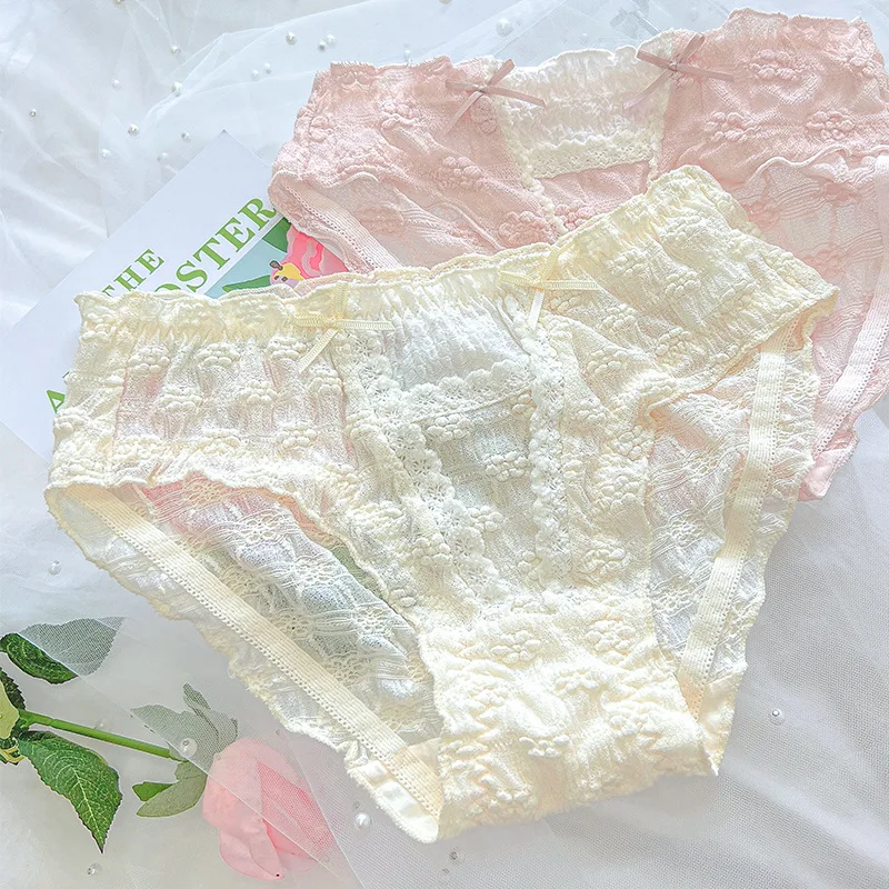 Chrysanthemum Bubble Lace Ear Edge Breathable and Comfortable High Elastic Cotton Crotch Sexy Women's Triangle Pants Cotton
Chrysanthemum Bubble Lace Ear Edge Breathable and Comfortable High Elastic Cotton Crotch Sexy Women's Triangle Pants Cotton