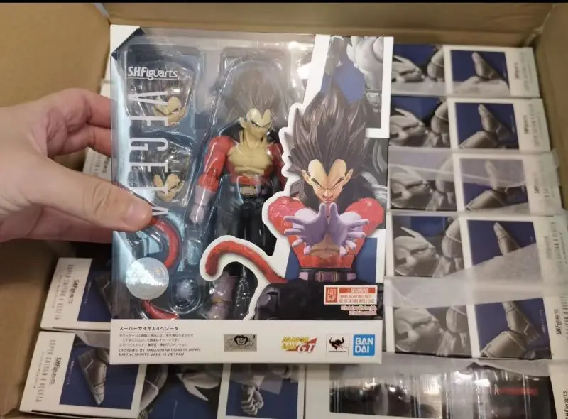 Оригинальные фигурки героев аниме, коллекционные модели игрушек, 13 см, Bandai Dragon Ball Gt SHF Vegeta Super Saiyan 4
Оригинальные фигурки героев аниме, коллекционные модели игрушек, 13 см, Bandai Dragon Ball Gt SHF Vegeta Super Saiyan 4