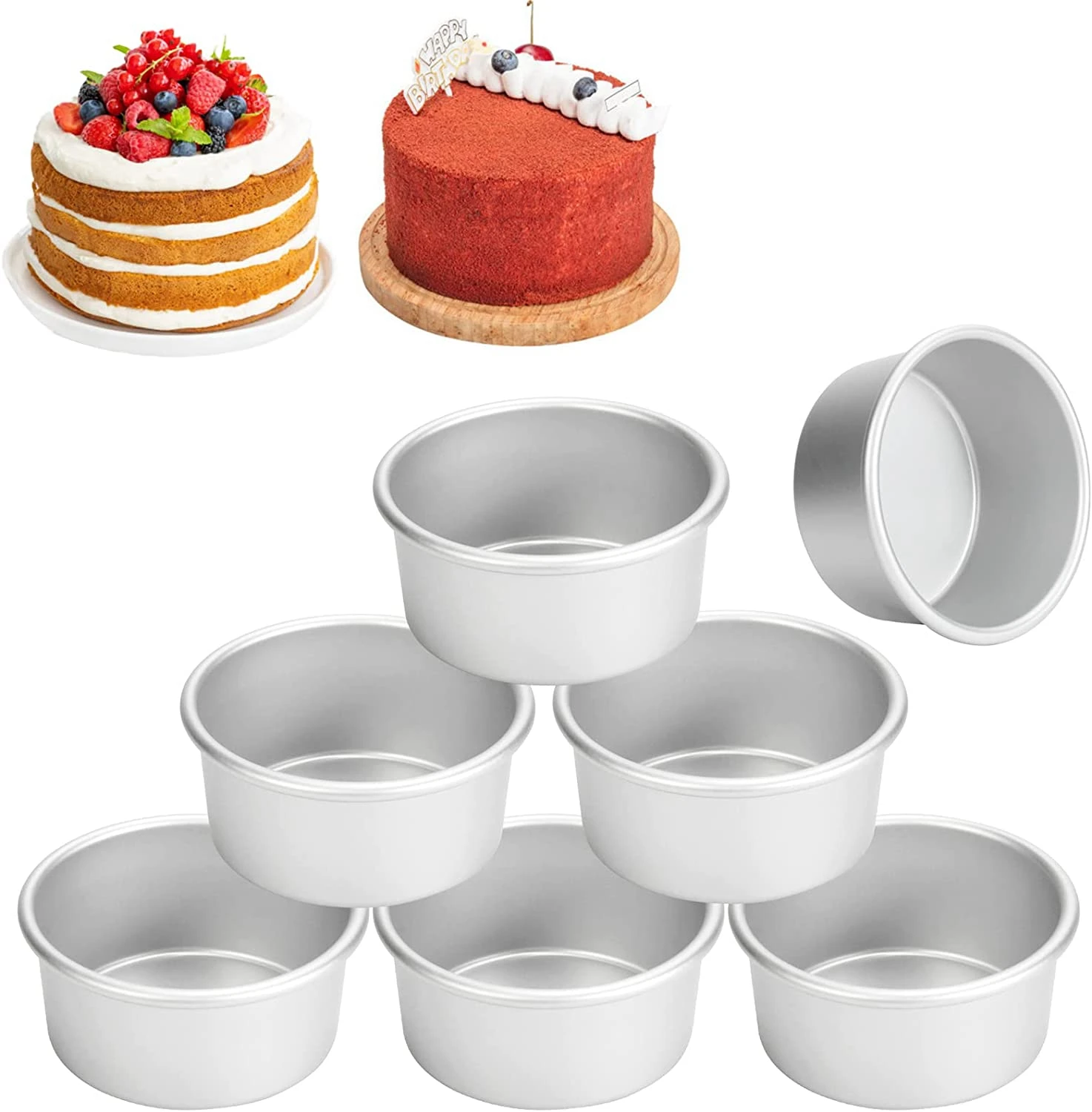 Quality 4 Inch Cake Pan,6 Piece Mini Cake Pan Round Tier Baking Cake Pans Set for Baking Steaming,Baking Round Cake Pan
Quality 4 Inch Cake Pan,6 Piece Mini Cake Pan Round Tier Baking Cake Pans Set for Baking Steaming,Baking Round Cake Pan