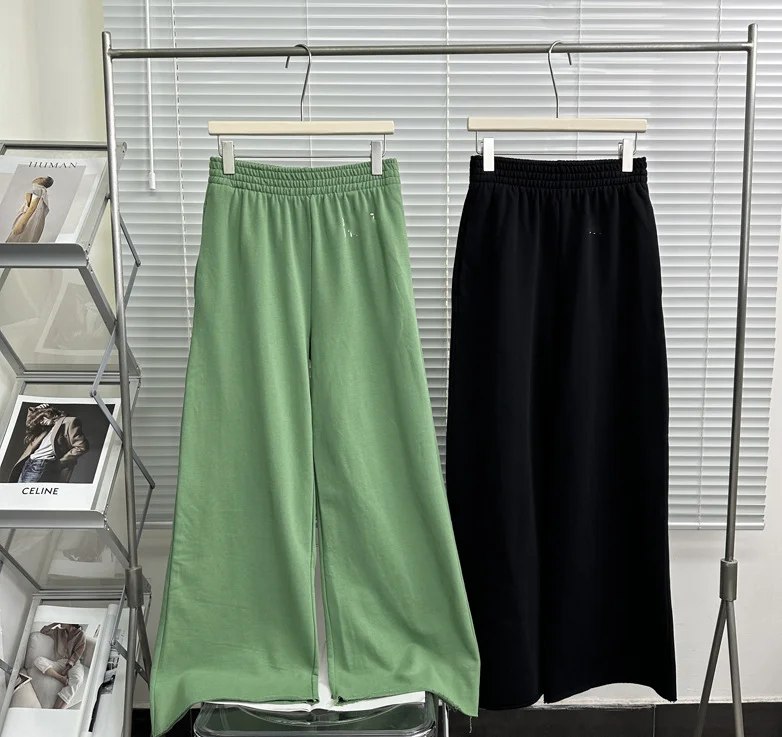Summer new high waist wide leg slacks, letter print trousers, pocket sweatpants women
Summer new high waist wide leg slacks, letter print trousers, pocket sweatpants women