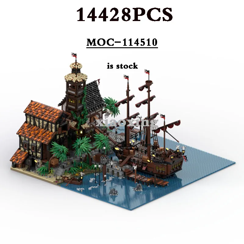 MOC-114510 Medieval Building Model Sovacy Port: Pirate Town 14428PCS Building Blocks Toys Adult Birthday Gifts Christmas Gifts 
MOC-114510 Medieval Building Model Sovacy Port: Pirate Town 14428PCS Building Blocks Toys Adult Birthday Gifts Christmas Gifts