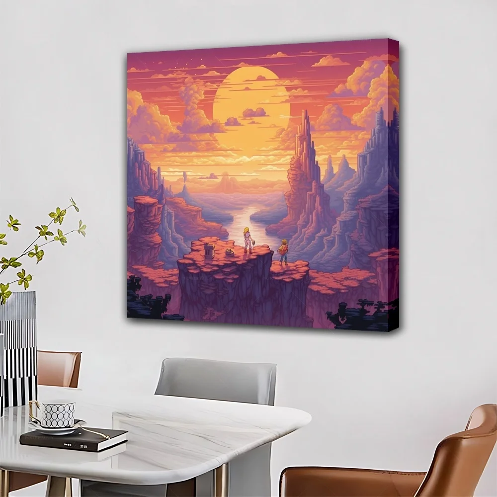 Forbeauty Sunset Continuous Mountain Crowd Framed Gallery Canvas Painting Colorful Vase Antique For Home Decoration
Forbeauty Sunset Continuous Mountain Crowd Framed Gallery Canvas Painting Colorful Vase Antique For Home Decoration