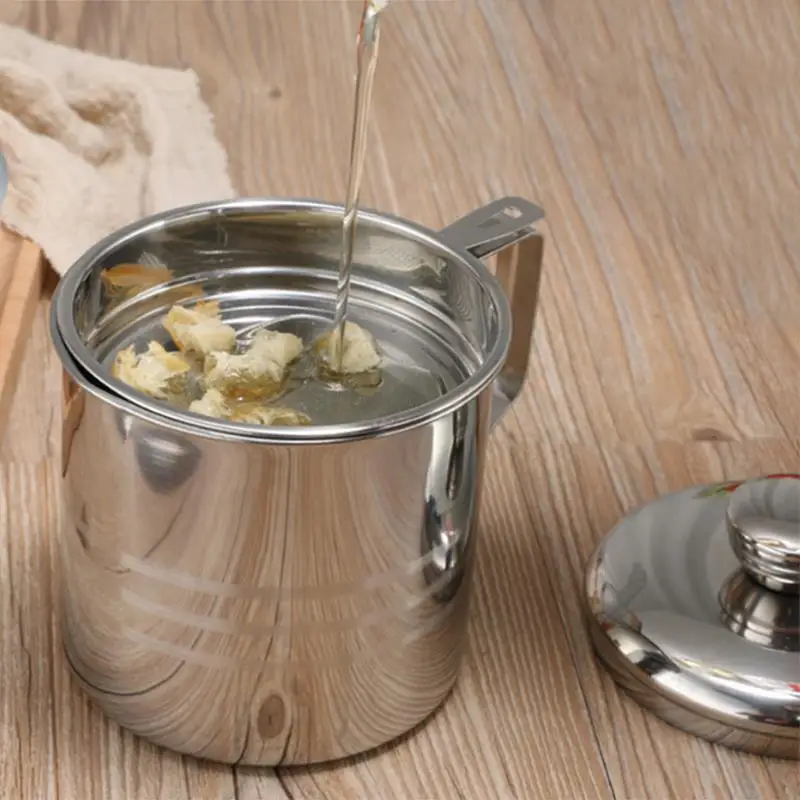 1.3L Kitchen Cooking Tool Oil Filter Storage Can Grease Strainer Pot Oil Strainer Container Restaurant Dispenser Supplies
1.3L Kitchen Cooking Tool Oil Filter Storage Can Grease Strainer Pot Oil Strainer Container Restaurant Dispenser Supplies