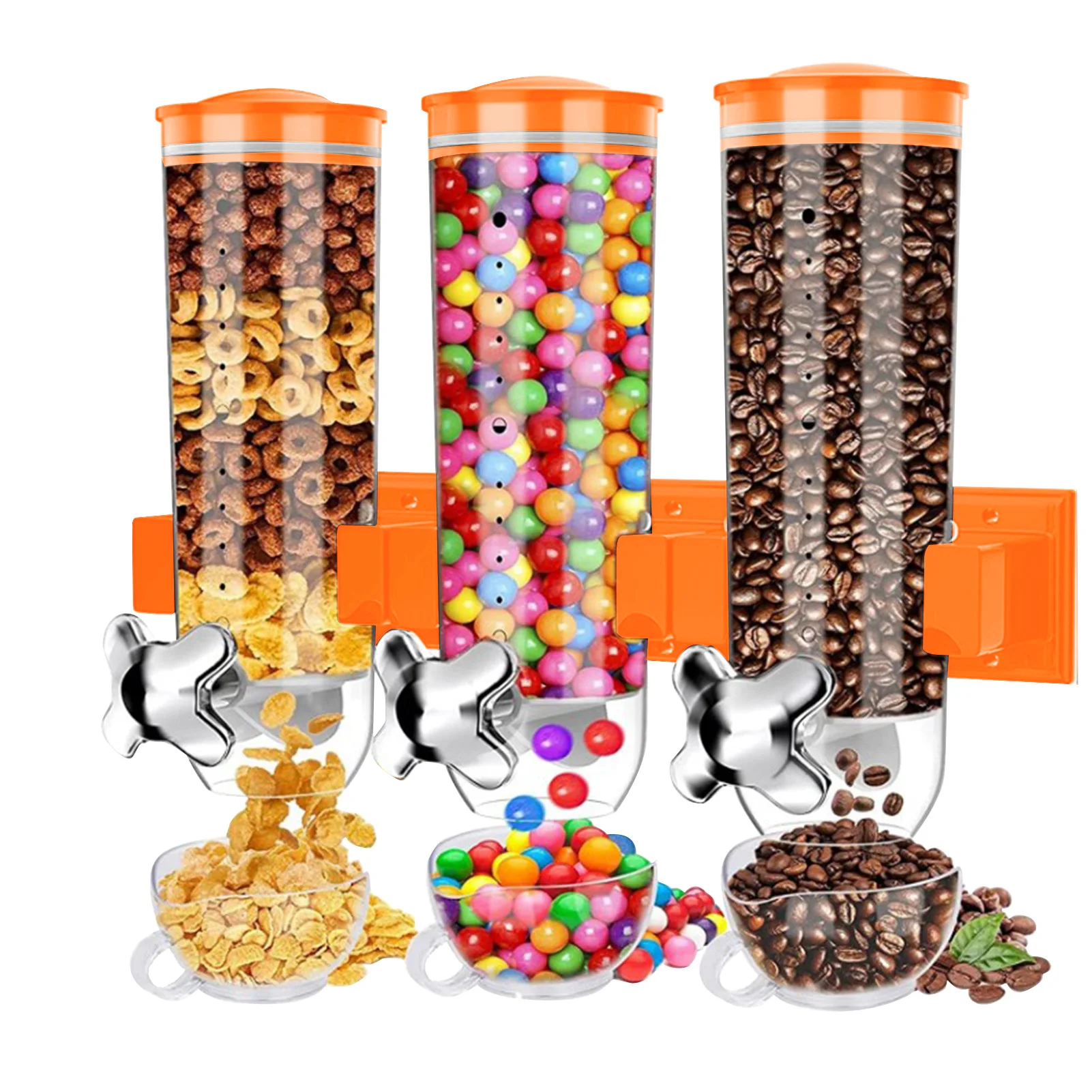 Диспенсер для хлопьев, двойной контейнер для сухой пищи, контейнер для хранения зерен, пластиковый настенный Домашний Органайзер, резервуар 
Диспенсер для хлопьев, двойной контейнер для сухой пищи, контейнер для хранения зерен, пластиковый настенный Домашний Органайзер, резервуар