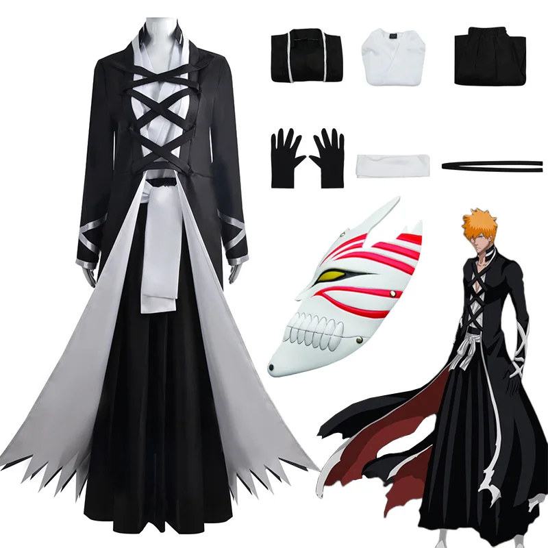 Kurosaki Ichigo cosplay costume kimono bankai Blood War thousand years clothes Shinigami costume Halloween
Kurosaki Ichigo cosplay costume kimono bankai Blood War thousand years clothes Shinigami costume Halloween