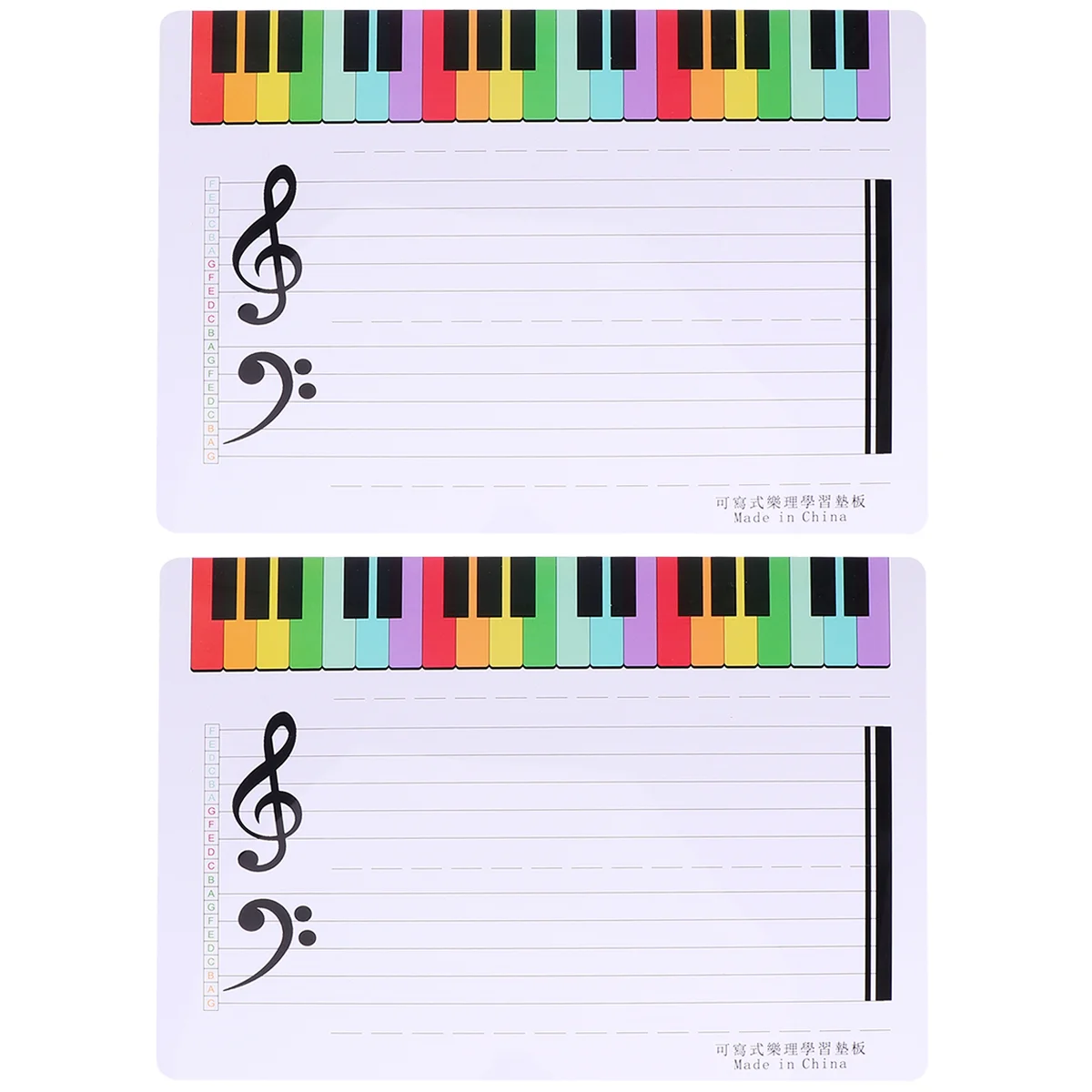 2PCS Dry Erase Staff Lap White Board Piano Finger Simulation Practice Guide Teaching Aid Note Chart For Beginner Student (
2PCS Dry Erase Staff Lap White Board Piano Finger Simulation Practice Guide Teaching Aid Note Chart For Beginner Student (