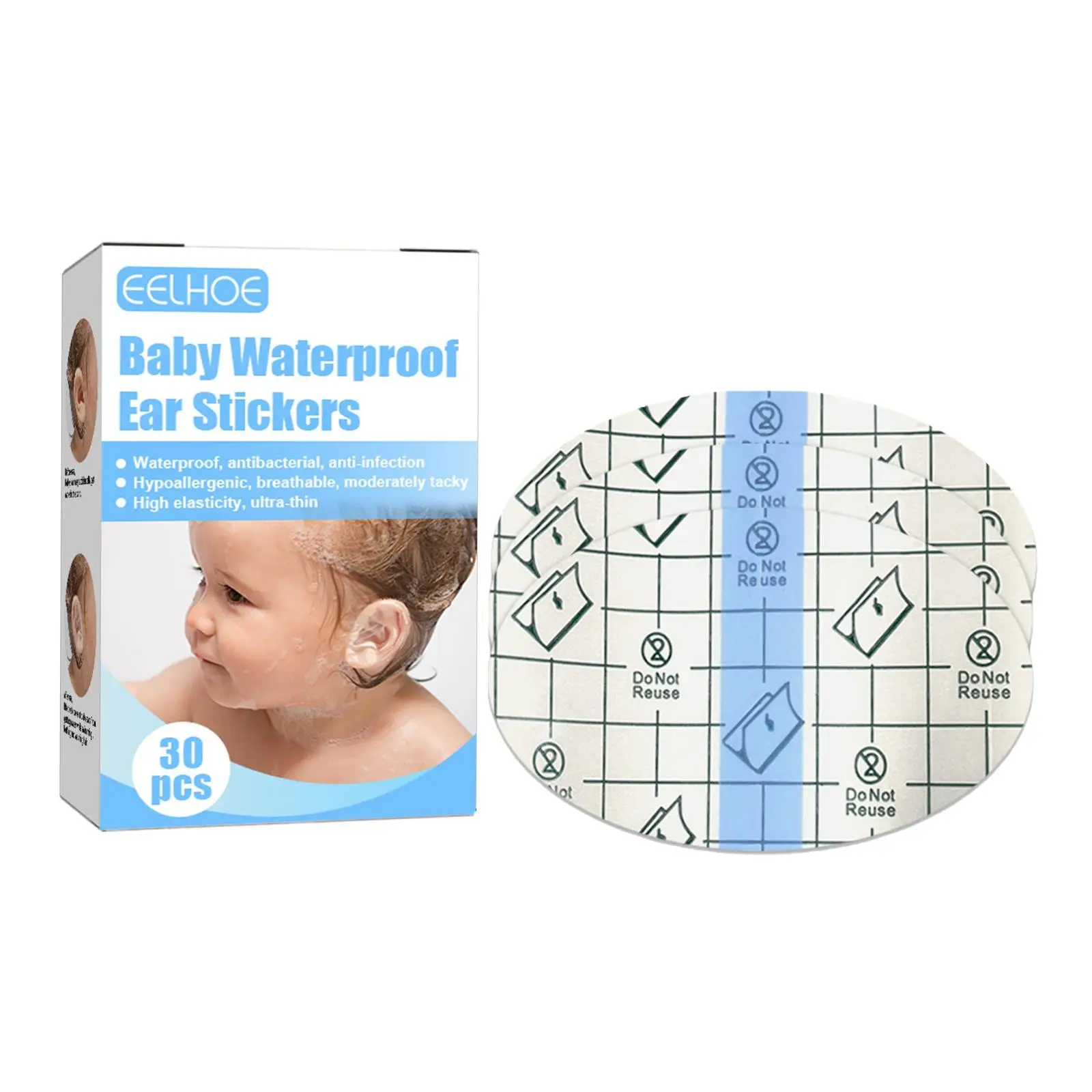 30 Pieces Baby Waterproof Ear Stickers Soft Breathable for Young Children Newborn Ear Protection Easy Carry Portable Comfortable
30 Pieces Baby Waterproof Ear Stickers Soft Breathable for Young Children Newborn Ear Protection Easy Carry Portable Comfortable