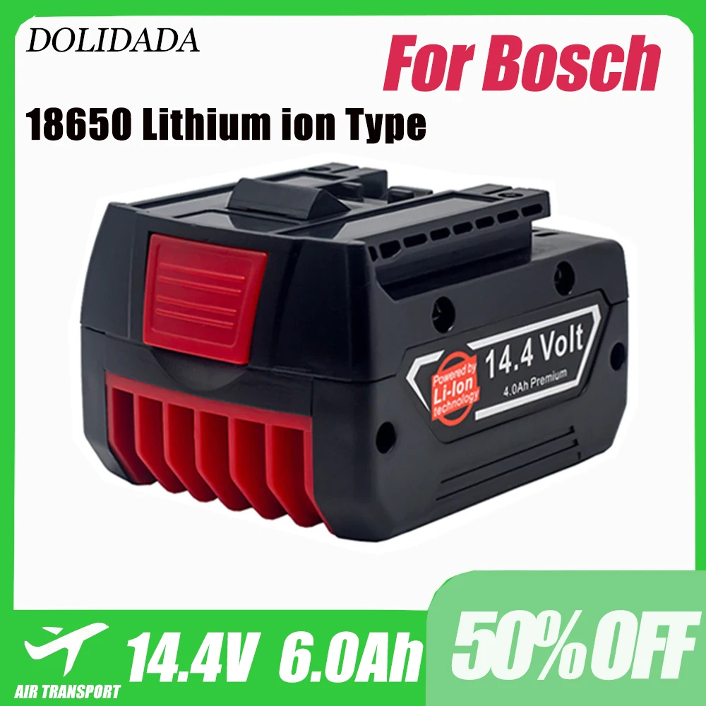 Rechargeable Battery 6.0Ah for Bosch 14.4V Power Tool BAT614G Replacement 6000mah Battery 18650 Lithium-Ion with Charger Set
Rechargeable Battery 6.0Ah for Bosch 14.4V Power Tool BAT614G Replacement 6000mah Battery 18650 Lithium-Ion with Charger Set