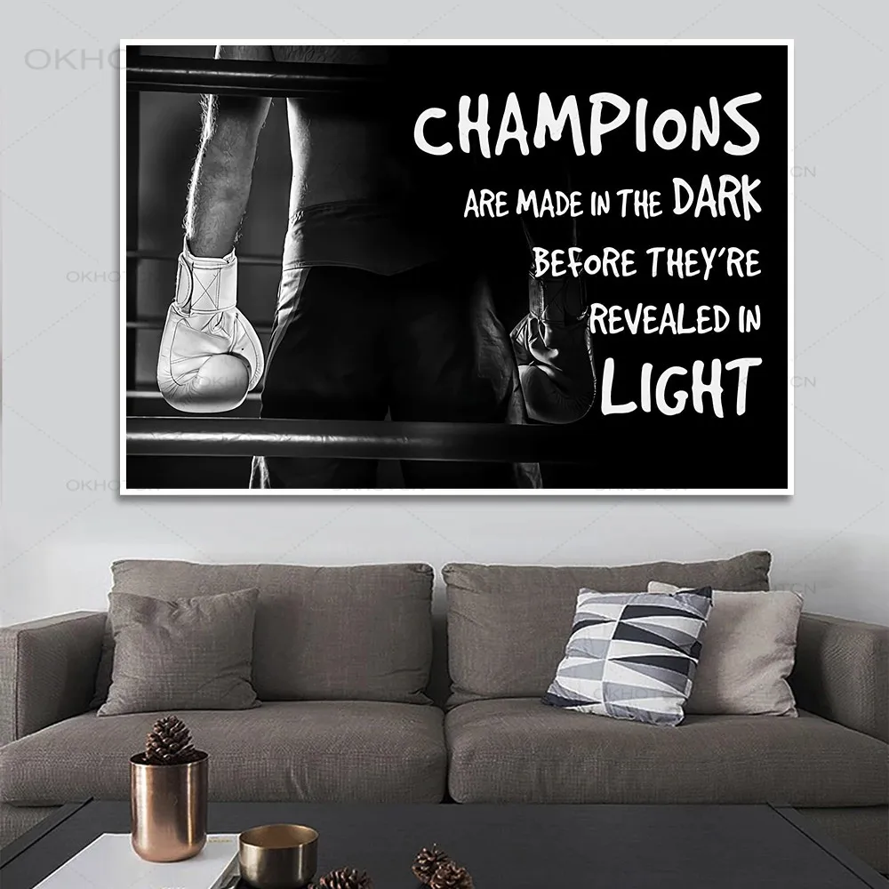 Boxing Sports Inspirational Champions Are Made In The Dark Canvas Painting Poster Wall Art Print Pictures Modern Home Decor
Boxing Sports Inspirational Champions Are Made In The Dark Canvas Painting Poster Wall Art Print Pictures Modern Home Decor