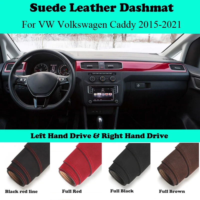 

Ornament Car-styling Suede Leather Dashmat Car Dashboard Cover Dash Carpet Sunshade Mat For VW Volkswagen Caddy 2015 2016-2021