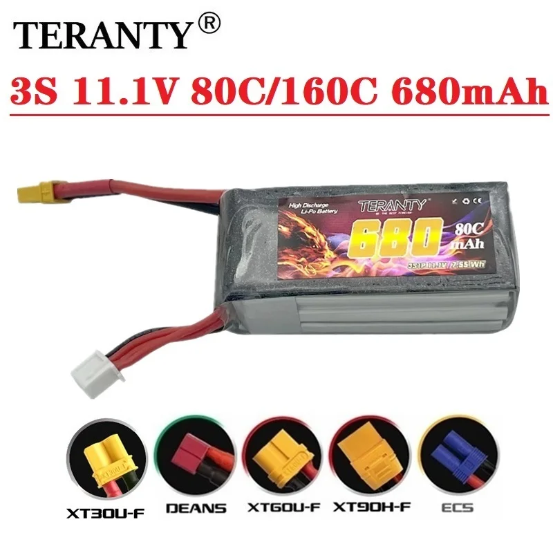 Модернизированная батарея TERANTY MAX 160C LiPo 3S 11,1 V 680mAh 80C XT30U-F/T разъем для FPV гоночного дрона 4 оси UAV RC Квадрокоптер RC Дрон
Модернизированная батарея TERANTY MAX 160C LiPo 3S 11,1 V 680mAh 80C XT30U-F/T разъем для FPV гоночного дрона 4 оси UAV RC Квадрокоптер RC Дрон