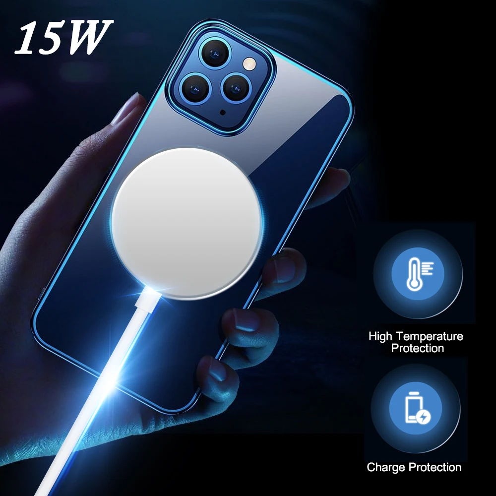 Magnetic Wireless Charger 15W For iPhone 13 12 11 Pro Max Mini XR X XS Max SE Qi Fast Charging Pad For Magsafe Quick Charge
Magnetic Wireless Charger 15W For iPhone 13 12 11 Pro Max Mini XR X XS Max SE Qi Fast Charging Pad For Magsafe Quick Charge