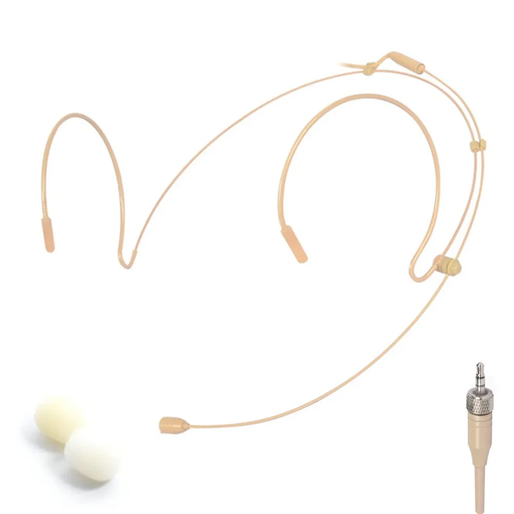 Double Earhook Headset Mic Headworn Microphone For Sennheiser Wireless Beige 3.5mm Locking Stereo Jack Plug W/ Microphone Cover
Double Earhook Headset Mic Headworn Microphone For Sennheiser Wireless Beige 3.5mm Locking Stereo Jack Plug W/ Microphone Cover