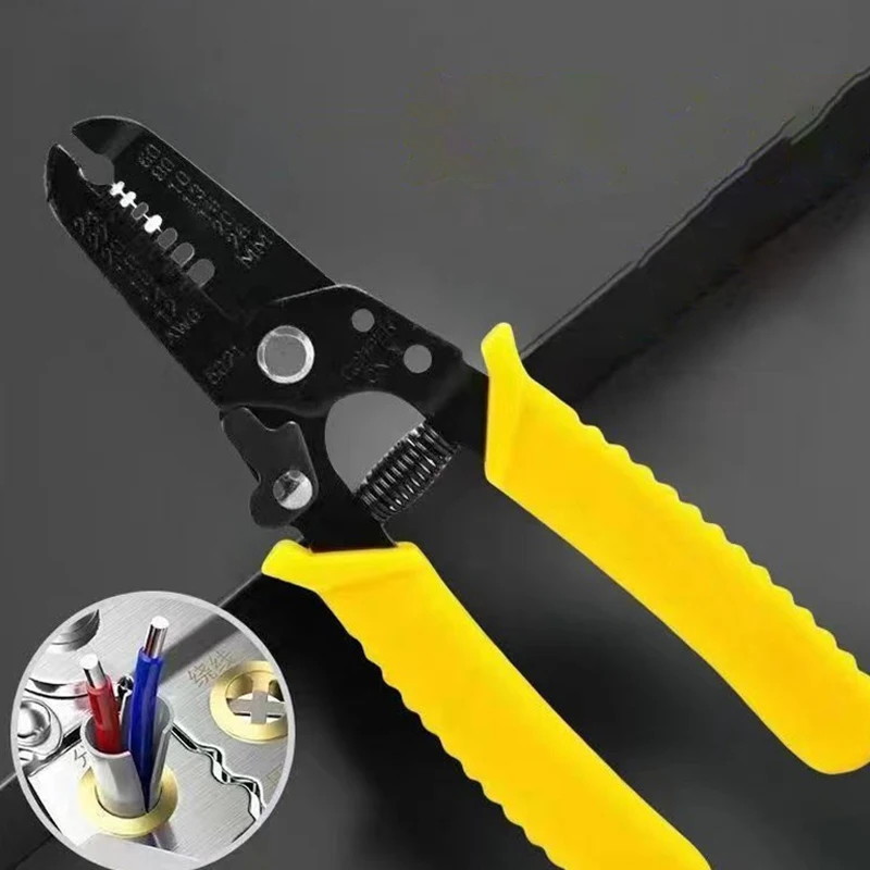 Многофункциональные щипцы для зачистки проводов, кабельный резак, регулируемый автоматический инструмент для зачистки электрических проводов, ручной инструмент 
Многофункциональные щипцы для зачистки проводов, кабельный резак, регулируемый автоматический инструмент для зачистки электрических проводов, ручной инструмент