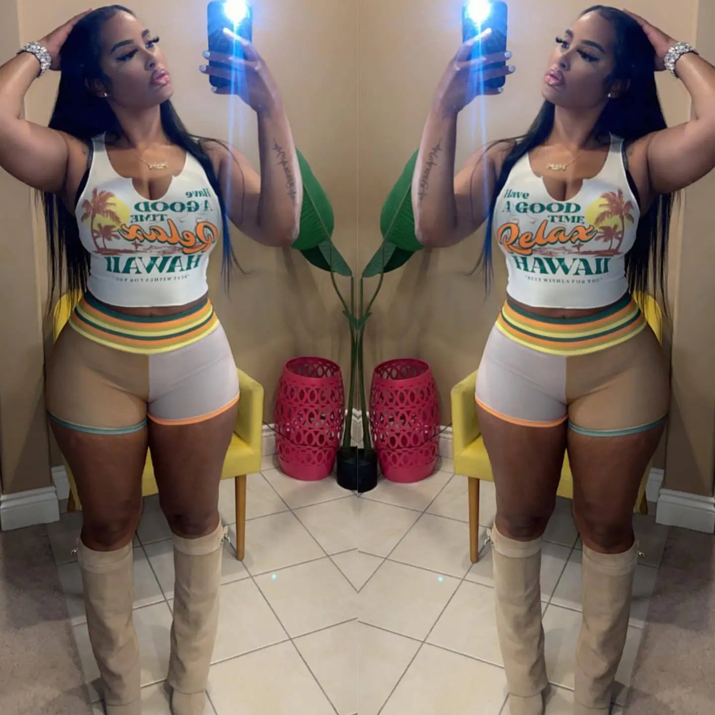 Женский комплект из двух предметов ZOOEFFBB, красивый укороченный топ и шорты в курортном стиле, соблазнительная Клубная одежда для вечеринки и...
Женский комплект из двух предметов ZOOEFFBB, красивый укороченный топ и шорты в курортном стиле, соблазнительная Клубная одежда для вечеринки и...