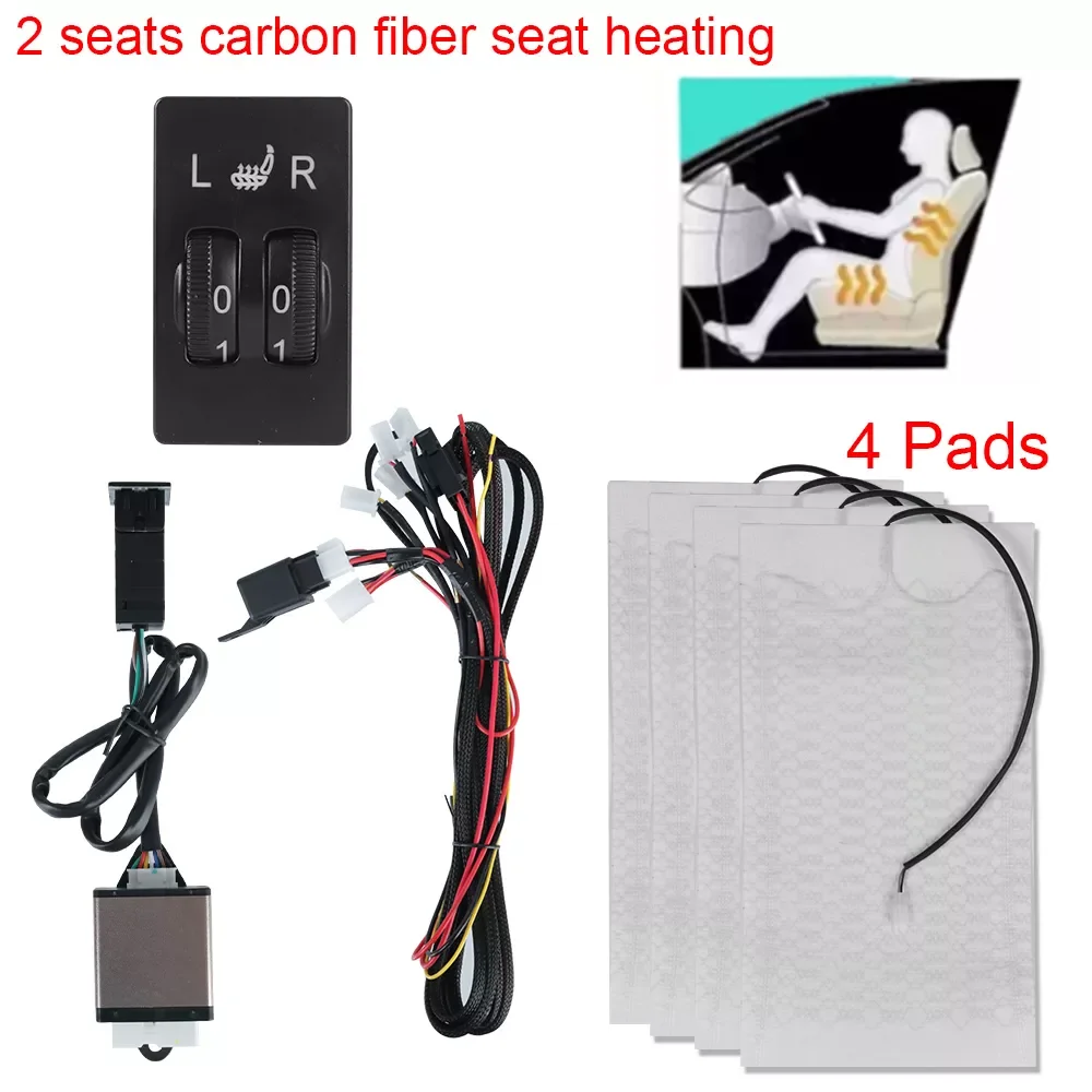 NEW2023 Winter Warmer Seat Covers Seat Heating Heater 2 Seats 4 Pads Car Seat Heating Pad 2 Dial 5 Level Switch Carbon Fiber 12V
NEW2023 Winter Warmer Seat Covers Seat Heating Heater 2 Seats 4 Pads Car Seat Heating Pad 2 Dial 5 Level Switch Carbon Fiber 12V