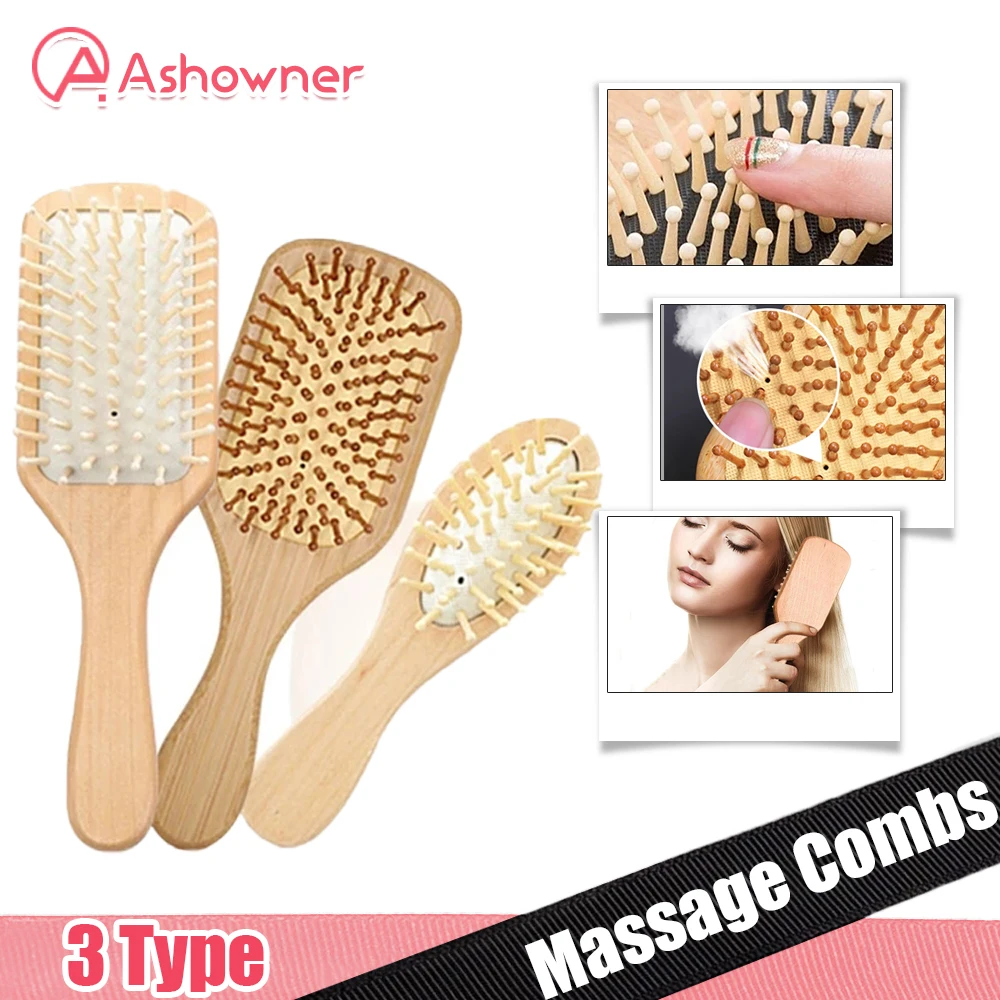 Bamboo Combs Airbag Massage Hair Brush Anti-Static Tangling Curly Hair Reduce Women Hair Loss Improve Scalp Health Styling Tools
Bamboo Combs Airbag Massage Hair Brush Anti-Static Tangling Curly Hair Reduce Women Hair Loss Improve Scalp Health Styling Tools