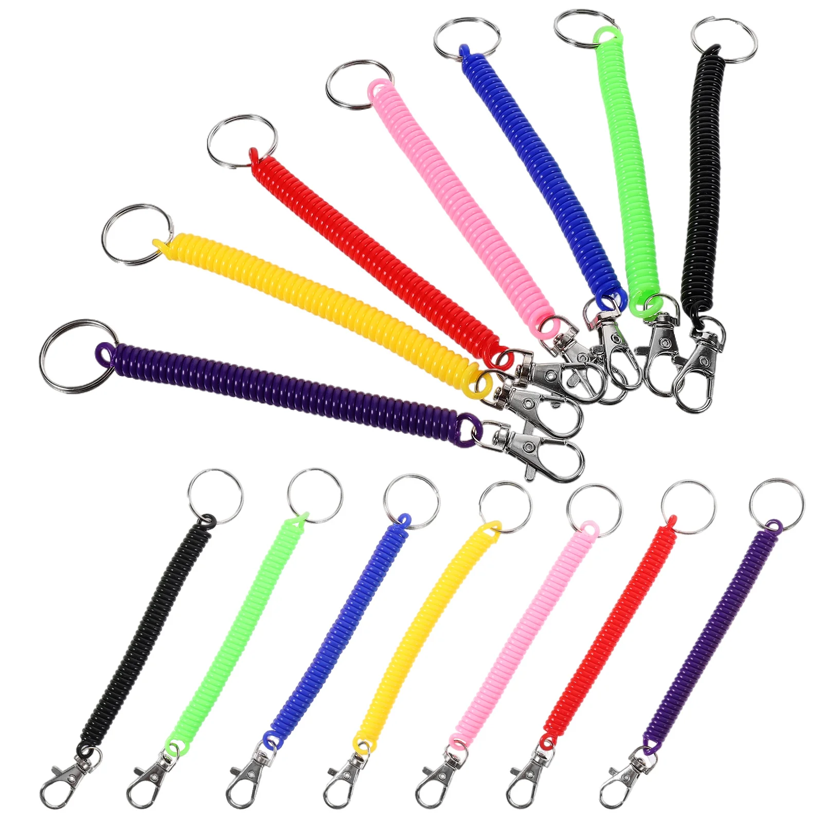 Key Chain Rings Spiral Retractable Chains Stretchy Spring Coil Cord Keychain Ropes Elastic Lanyard
Key Chain Rings Spiral Retractable Chains Stretchy Spring Coil Cord Keychain Ropes Elastic Lanyard