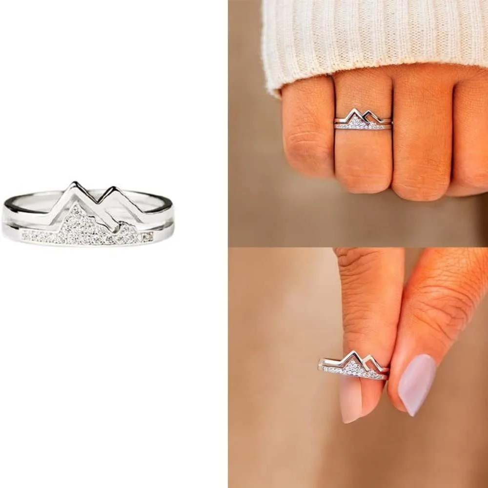 Snow Caps Mountain Range Ring Jewelry Gift for Women Teen Girls Ring Valentine's Day Gift
Snow Caps Mountain Range Ring Jewelry Gift for Women Teen Girls Ring Valentine's Day Gift