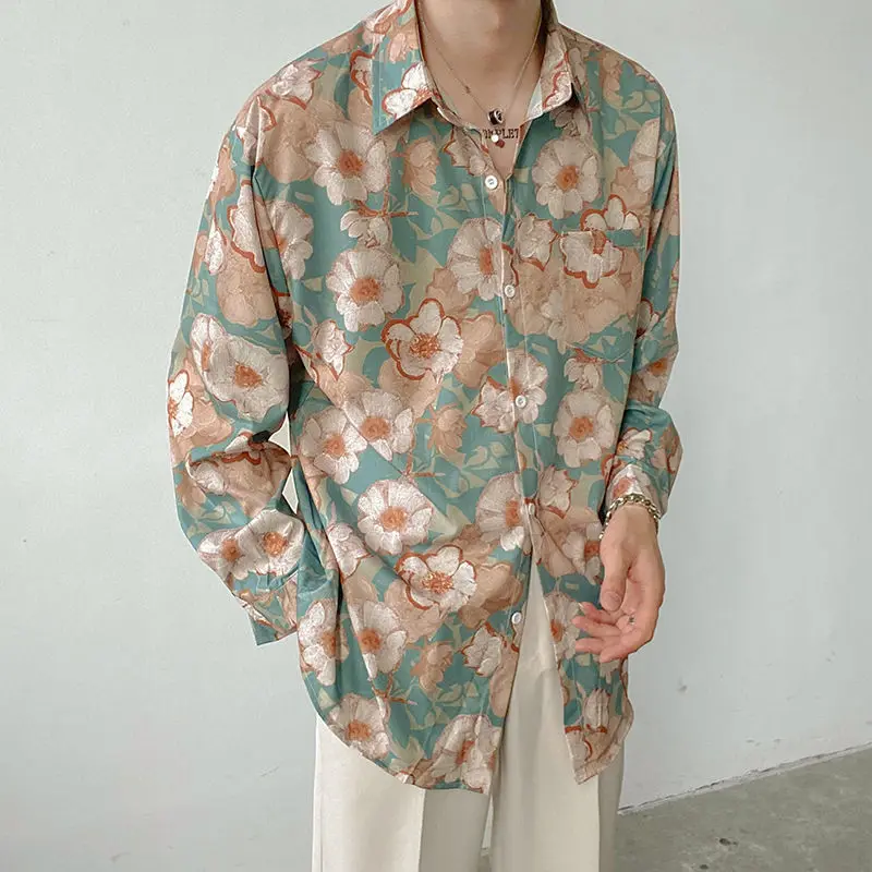 2022 Spring Luxury Top Korean Fashion Loose Casual Long Sleeve Shirt for Men All-match Retro Men Floral Print Shirt Hawaiian 
2022 Spring Luxury Top Korean Fashion Loose Casual Long Sleeve Shirt for Men All-match Retro Men Floral Print Shirt Hawaiian