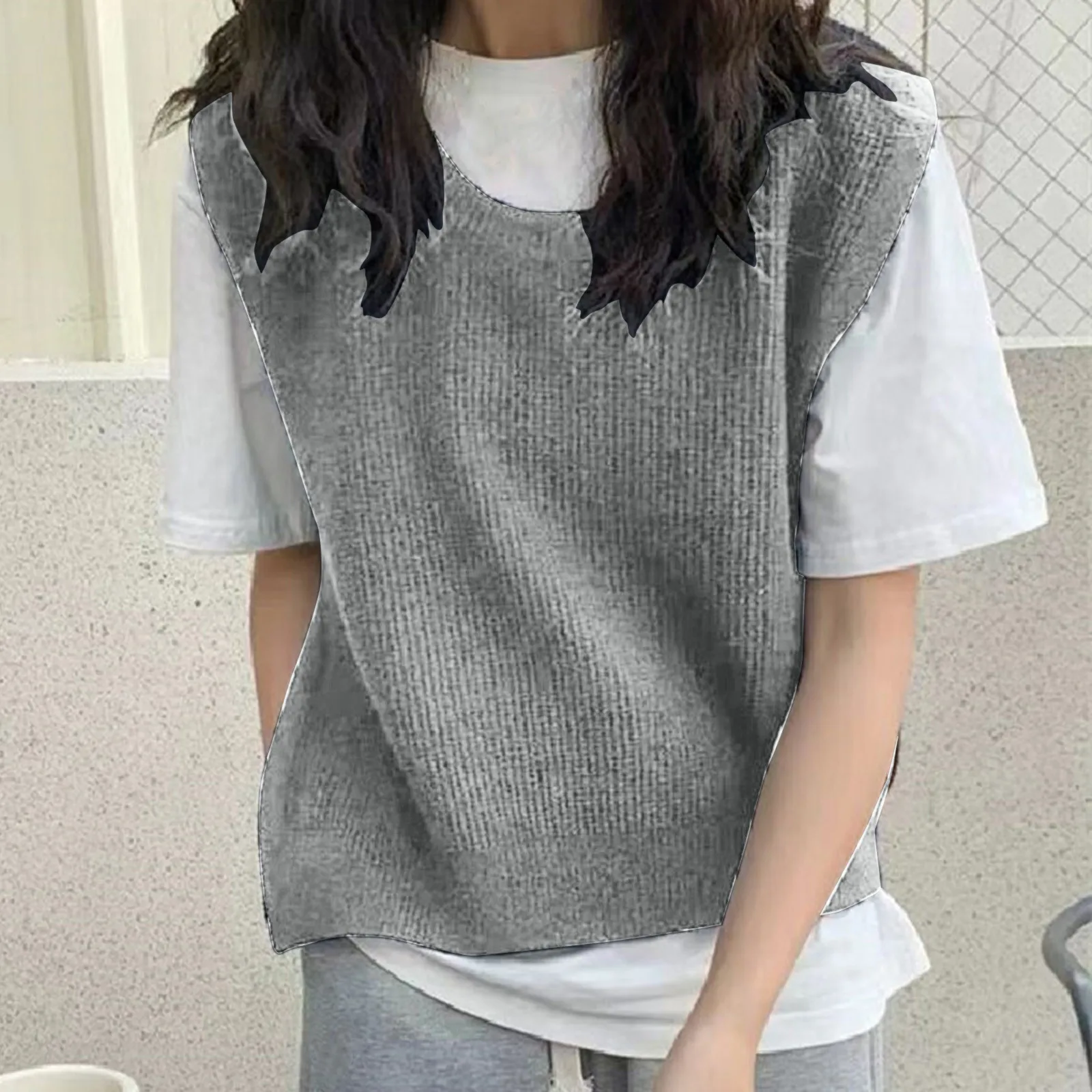 Women Knitted Sweater Vest 2023 Spring Autumn Solid Loose Vintage Sweater Sleeveless Girls V-Neck Pullover Tops Female Outerwear
Women Knitted Sweater Vest 2023 Spring Autumn Solid Loose Vintage Sweater Sleeveless Girls V-Neck Pullover Tops Female Outerwear