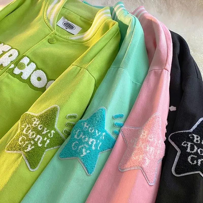 2022 new autumn letter embroidery jackets coats women's Y2K street commuter thin baseball uniform couple casual loose jacket top
2022 new autumn letter embroidery jackets coats women's Y2K street commuter thin baseball uniform couple casual loose jacket top