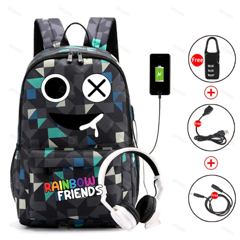 Original Rainbow Friends Backpack School Student Canvas Backpack for Boy Girl Waterproof Anti-Theft Usb Bags Rucksack Diamond
Original Rainbow Friends Backpack School Student Canvas Backpack for Boy Girl Waterproof Anti-Theft Usb Bags Rucksack Diamond