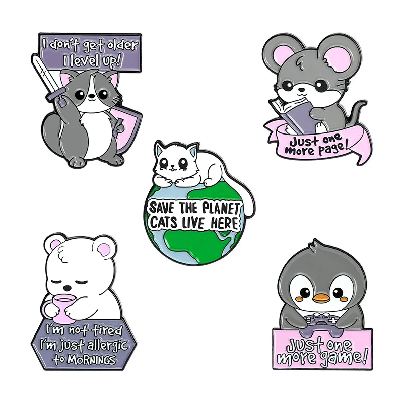 European and American Cartoon Cute Animal Brooch Diy Kitty Mouse Rabbit Penguin Brooch Drip Oil Enamel Pin Badge Send A Friend
European and American Cartoon Cute Animal Brooch Diy Kitty Mouse Rabbit Penguin Brooch Drip Oil Enamel Pin Badge Send A Friend