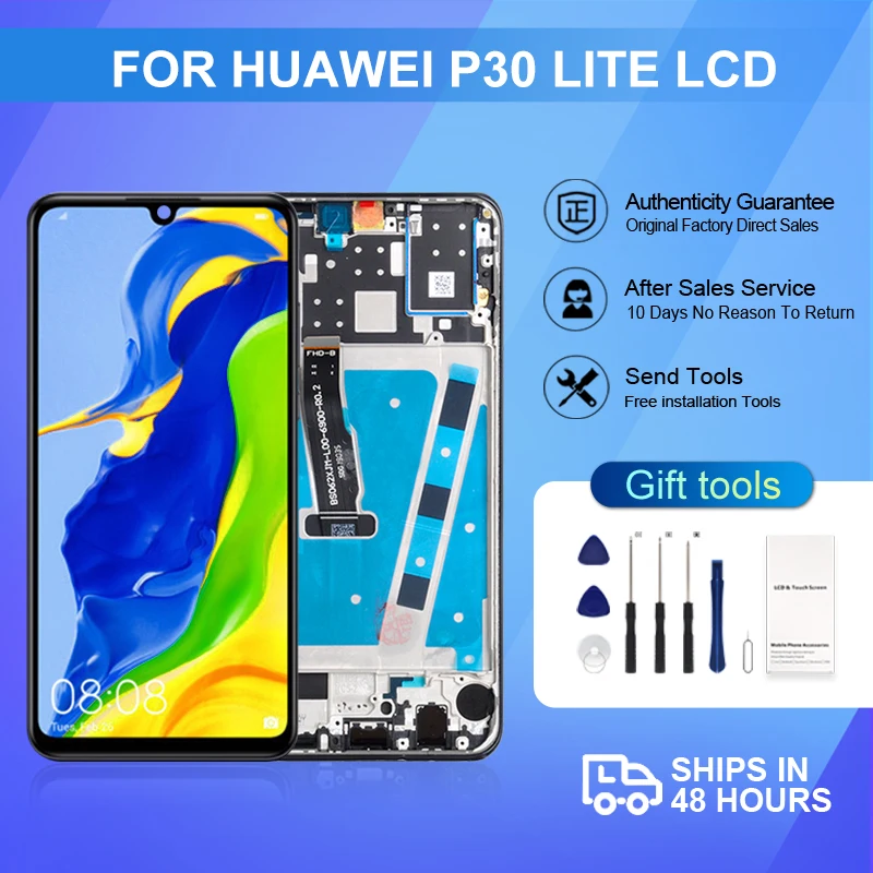 

1Pcs 6.15 Inch Nova 4e Display For Huawei P30 Lite Lcd Touch Panel Screen Digitizer MAR-LX1 LX2 AL01 Assembly With Tools