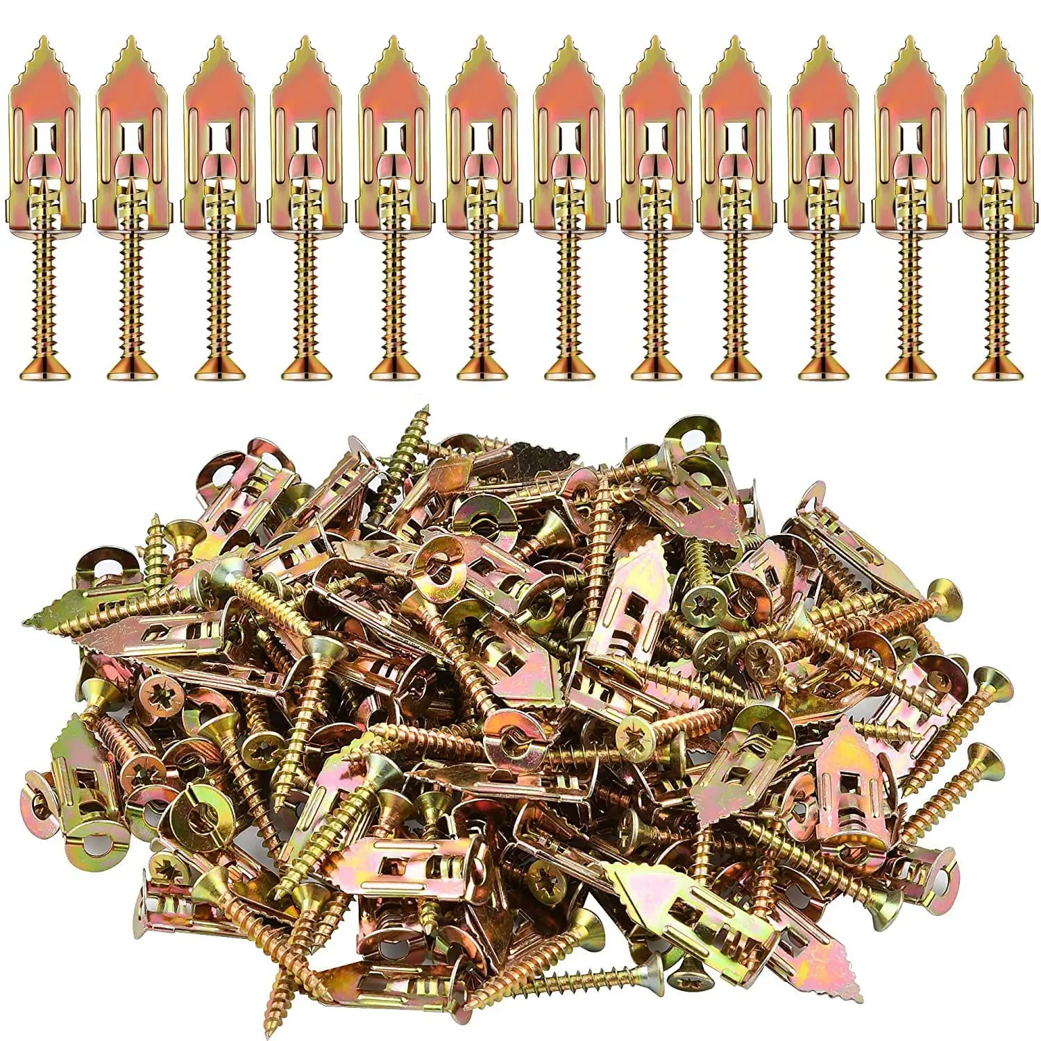 Hammer in Metal Drywall Anchors 10x30mm with Self Tapping Screws Kit, Self Drilling Anchors Plasterboard Wall Fixing Plug
Hammer in Metal Drywall Anchors 10x30mm with Self Tapping Screws Kit, Self Drilling Anchors Plasterboard Wall Fixing Plug
