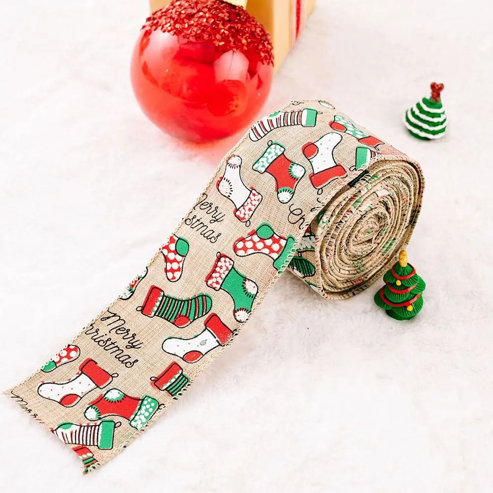 Ribbon Christmas Ribbon 6cmx5m Burlap Christmas Socks Christmas Tree Lattice Pattern Star Christmas Craft Beautiful Decoration
Ribbon Christmas Ribbon 6cmx5m Burlap Christmas Socks Christmas Tree Lattice Pattern Star Christmas Craft Beautiful Decoration