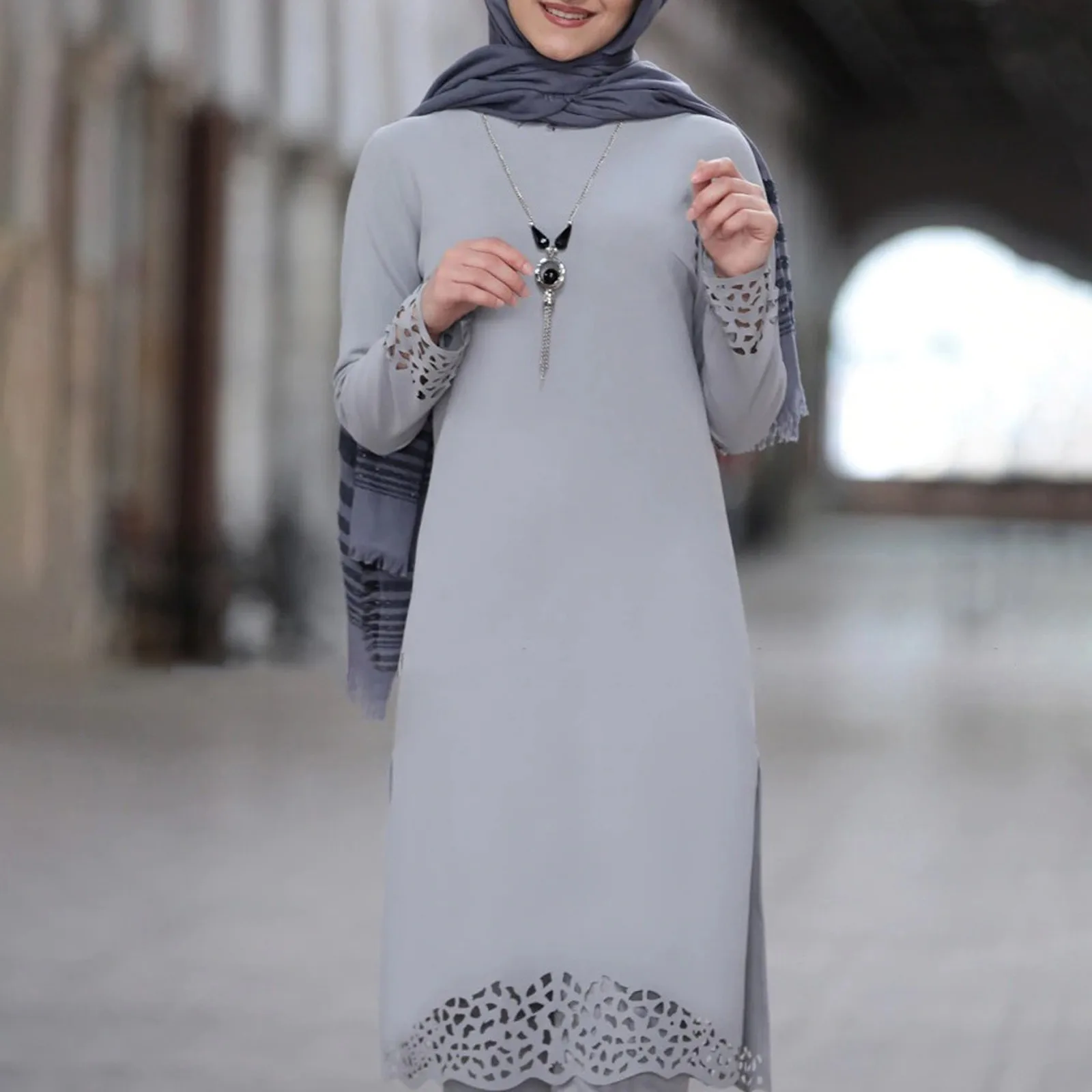 2pcs Fashion Muslim Sets Women Long Sleeve Dress Loose Pantsuits Casual Robe Sets Abaya Islamic Clothing
2pcs Fashion Muslim Sets Women Long Sleeve Dress Loose Pantsuits Casual Robe Sets Abaya Islamic Clothing