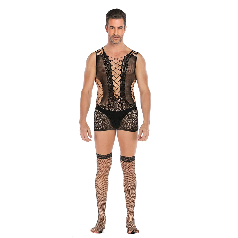 Men Gay Sissy Sexy Lace Mesh Jacquard Bodysuit Fishnet Stockings Ultra Thin See Through Hollow Lingerie Mesh Top Stockings Set
Men Gay Sissy Sexy Lace Mesh Jacquard Bodysuit Fishnet Stockings Ultra Thin See Through Hollow Lingerie Mesh Top Stockings Set