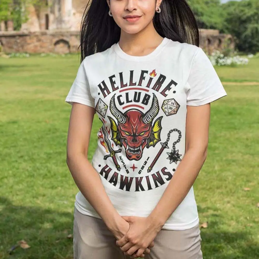2022 Fashion Comfortable Versatile Summer Casual Women's White T-Shirt Stranger Things Monster Letter Print Ladies Top Crew Neck
2022 Fashion Comfortable Versatile Summer Casual Women's White T-Shirt Stranger Things Monster Letter Print Ladies Top Crew Neck