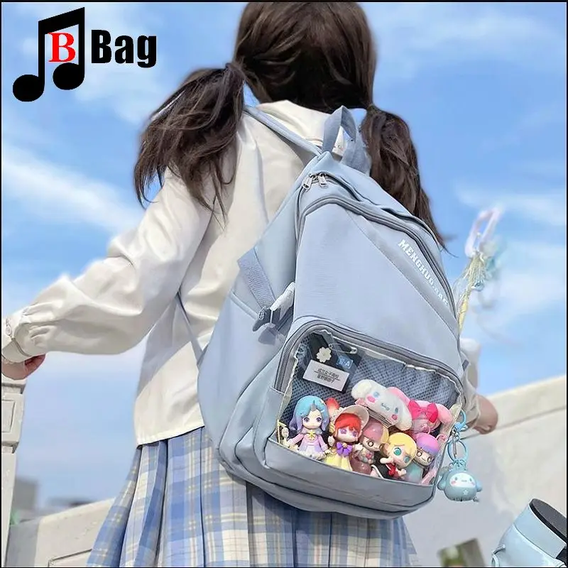 Transparent Buki women's handbag pain bag daily Gothic Harajuku large capacity Y2K everything College girl jk backpack
Transparent Buki women's handbag pain bag daily Gothic Harajuku large capacity Y2K everything College girl jk backpack