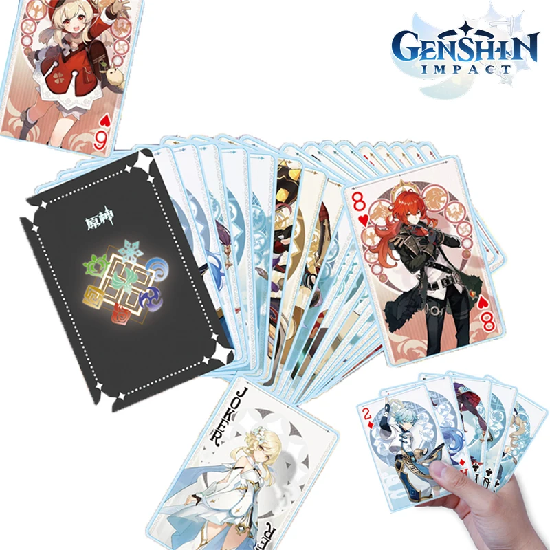 Genshin Impact Anime Cartoon Poker Zhongli Klee Xiao Hu Tao Raiden Shogun Game Board Game Card Collect Playing Cards Friend Gift
Genshin Impact Anime Cartoon Poker Zhongli Klee Xiao Hu Tao Raiden Shogun Game Board Game Card Collect Playing Cards Friend Gift
