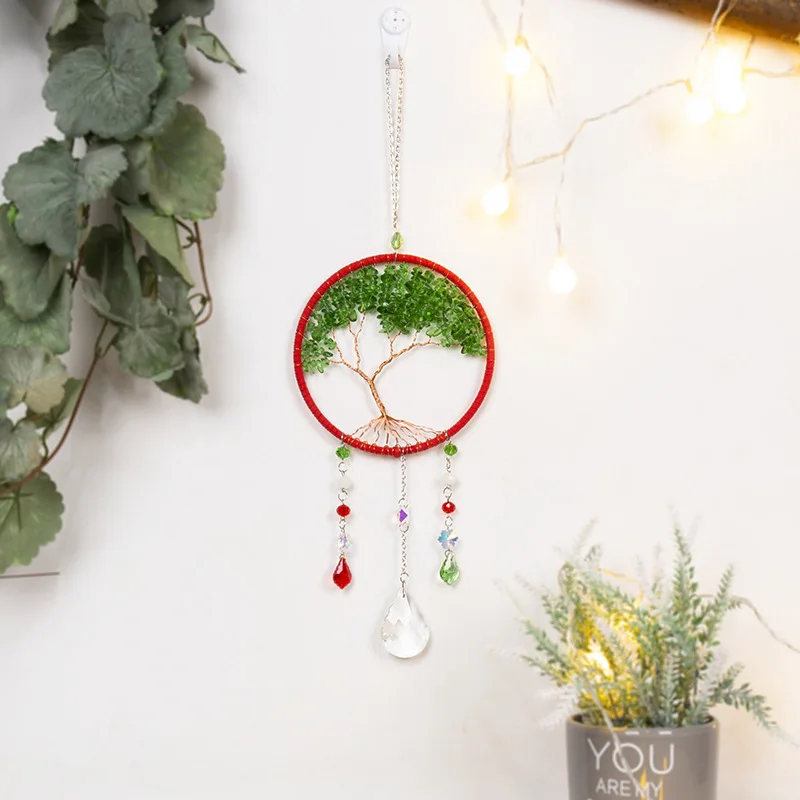 Tree of Life Dream Catcher Green Crystal Suncatcher Wall Decor for Window Car Home Garden Christmas Crystals Pendant Decoration
Tree of Life Dream Catcher Green Crystal Suncatcher Wall Decor for Window Car Home Garden Christmas Crystals Pendant Decoration