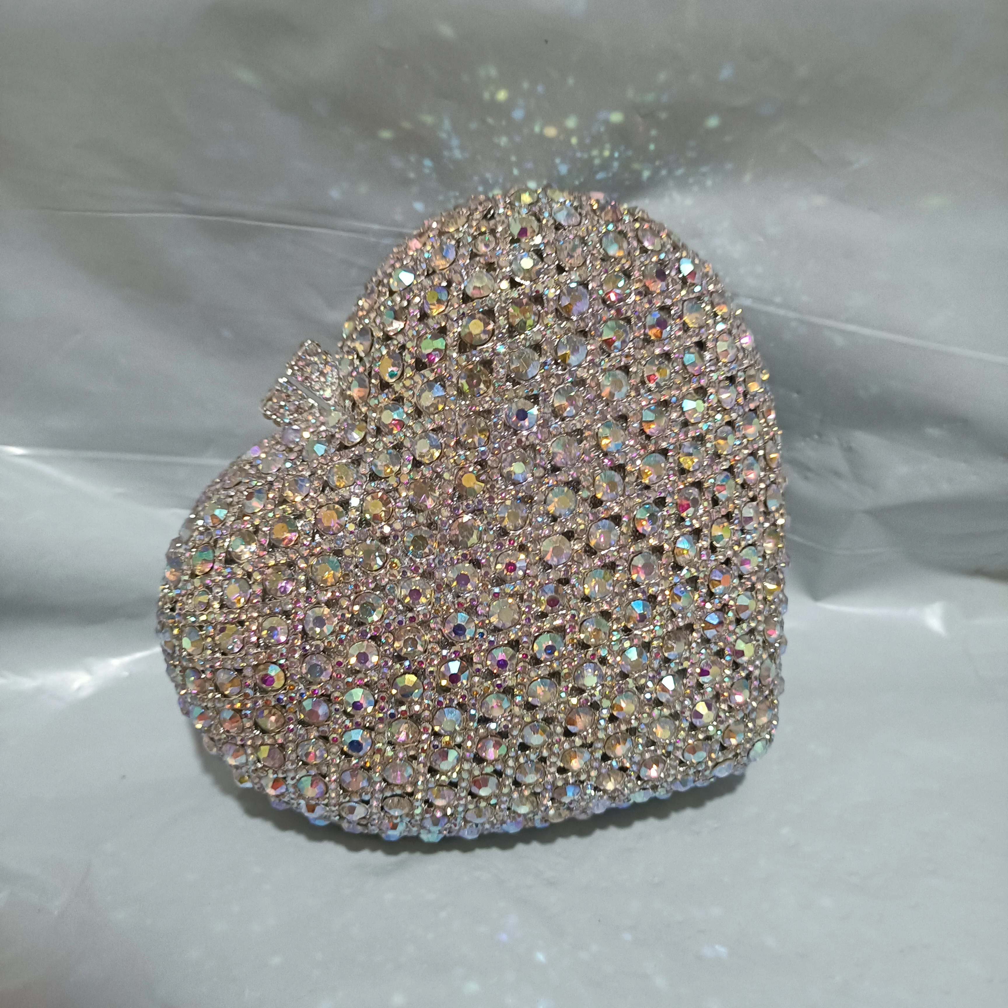 AB Diamond Heart Shape Elegant Dinner Mini Handbag Woman Wedding Bridal Party Bag Female Rhinestone Crystal Metal Prom Purse
AB Diamond Heart Shape Elegant Dinner Mini Handbag Woman Wedding Bridal Party Bag Female Rhinestone Crystal Metal Prom Purse