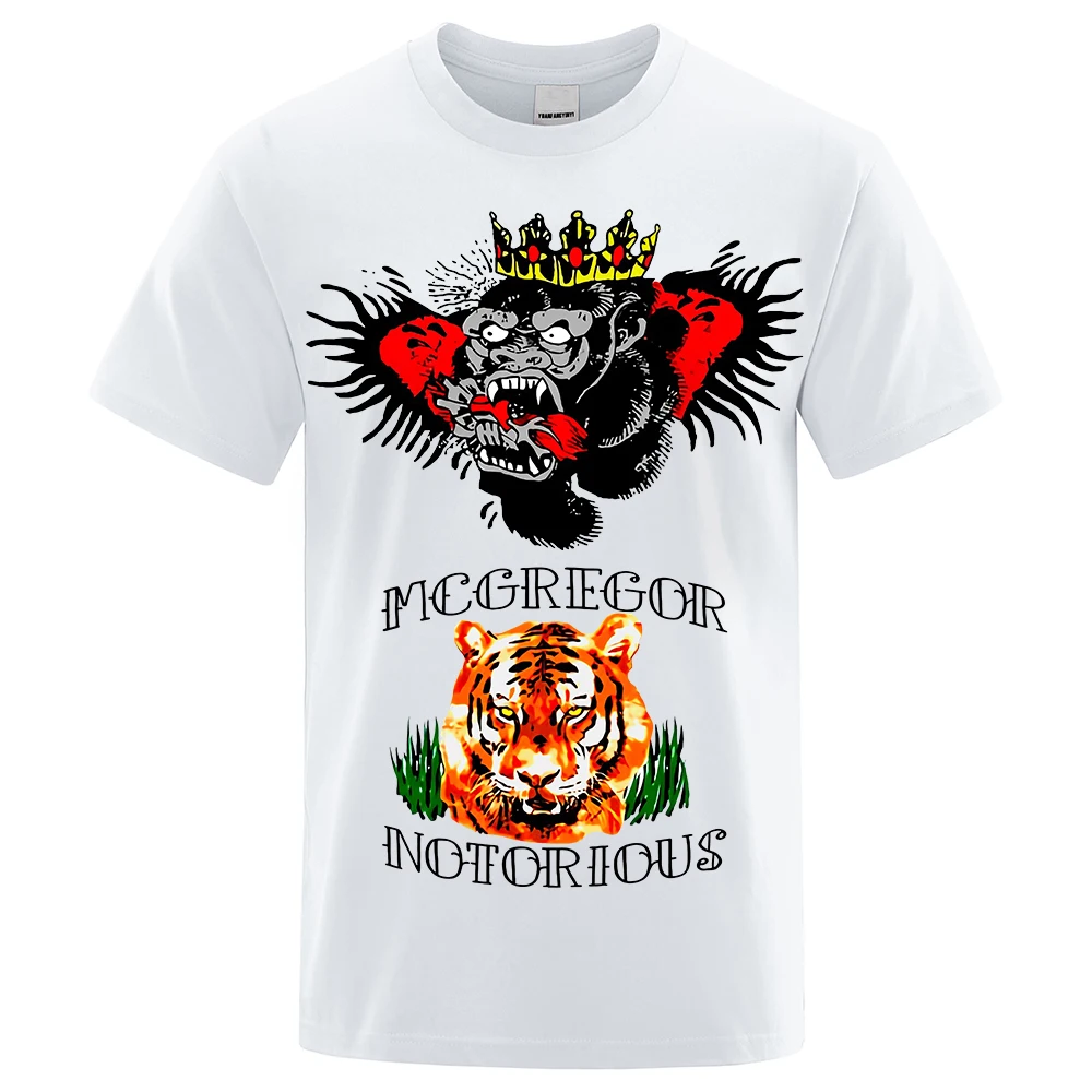 Conor McGregor Tattoos Inspired Cool T-Shirts Men Loose Oversized Short Sleeve Tiger Monkey Horror Print Tshirt Cotton Tops Man
Conor McGregor Tattoos Inspired Cool T-Shirts Men Loose Oversized Short Sleeve Tiger Monkey Horror Print Tshirt Cotton Tops Man