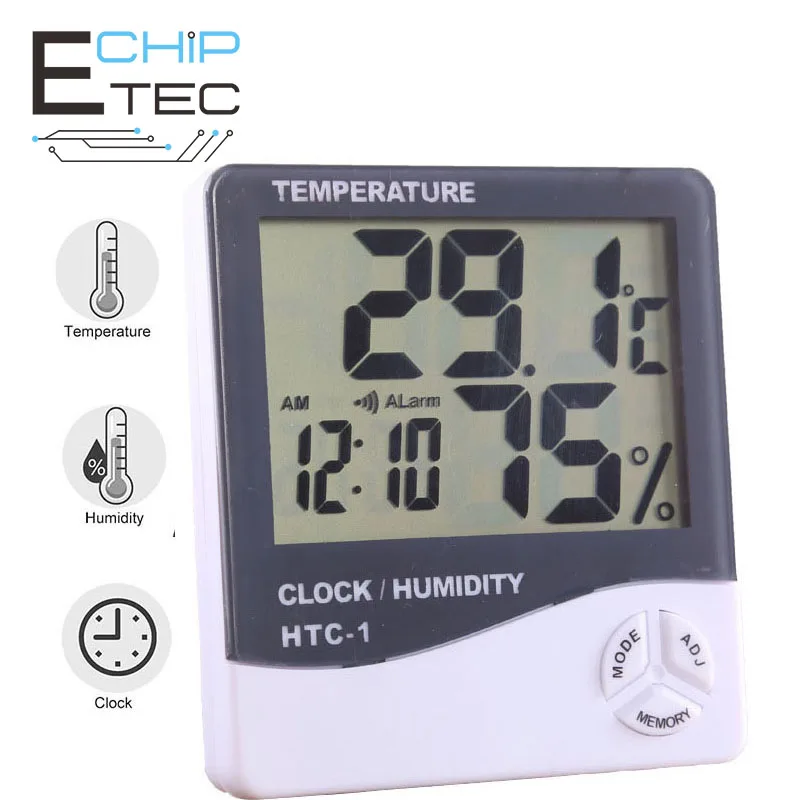 HTC-1 High-precision Large Screen Household Electronic Thermometer and Hygrometer with Alarm Clock
HTC-1 High-precision Large Screen Household Electronic Thermometer and Hygrometer with Alarm Clock